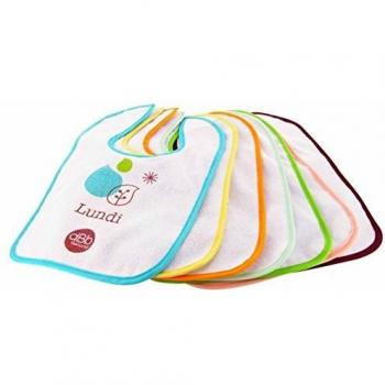Baberos dBb Remond 7 Días para Bebés a Partir de 4 Meses - Paquete de 7 Baberos