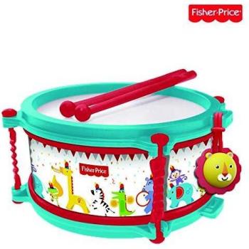 Reig-2726 Fisher Price Tambor en Estuche 19 cm, Multicolor