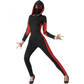 Disfraz de Spider Heroine negro y rojo para mujer
