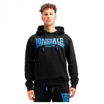Lonsdale Chatsworth Men's Regular Fit Hoodie - Black/Blue