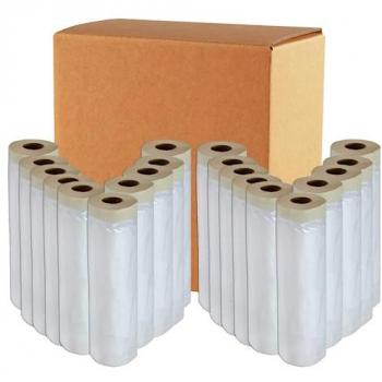 Caja de 20 rollos de plástico con cinta adhesiva, 80º, 180 cm x 22,5 mts