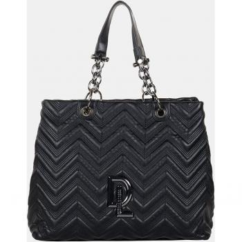Bolso Devota & Lomba Quilted Negro con Cremallera