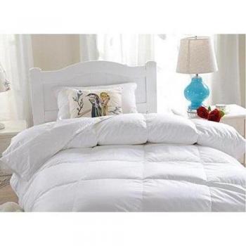 Plumas de color de rosa 30% ganso blanco abajo y 70% edredón de pluma de ganso invierno edredón infantil de niño y niña 100% algodón 10Tog, blanco, tela, Blanco, 150x210cm