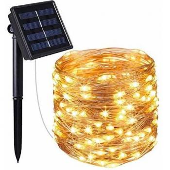 Guirnalda de Luces LED Solar Lumi Garden Skinny - 100 Micro LEDs - 1200 cm - 8 Modos