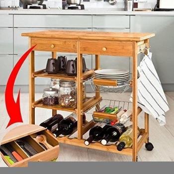 SoBuy FKW06-N - Estante de cocina con ruedas