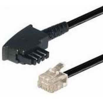 Cable de teléfono | Cable modular  | Adaptador N-Macho - Western 6/4-enchufe |  10,0 M