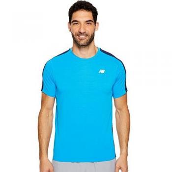New Balance Accelerate Camiseta, Hombre, Azul Marino, S