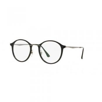 Ray-Ban 0Rx7073 Monturas de Gafas, Shiny Black, 49 Unisex-Adulto