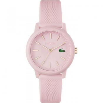 Reloj Lacoste Ladies 12.12 2001213 Analógico de Silicona Rosa con Caja de TR90 Mate de 36mm
