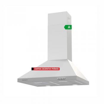 Campana Decorativa de Pared Piramidal Corberó KURAMATHI660W, 60 cm, 621 m3/h, Clase A, 3 Velocidades, 69dB, Filtro de Alumin