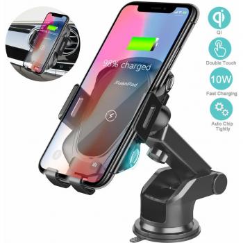 XuanPad Cargador Inalambrico Coche Inalámbrico Soporte de Sujeción Automático Soporte para Teléfono para Coche con 7.5W / 10W Qi Carga rápida para iPhone XS/X/XR Samsung Galaxy Note 9 / S9 / S9+ Edge