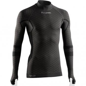 Camiseta térmica de hombre Lurbel Volcano Long Sleeves gris oscuro negro - L