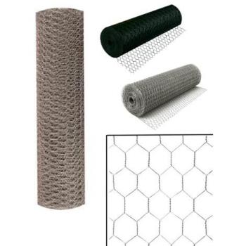 Malla Metálica Hexagonal Galvanizada para Cercados - Rollo Multiusos de 0,5x10m, 1x10m, 1x25m y 1x50m - Ideal para Jardín
