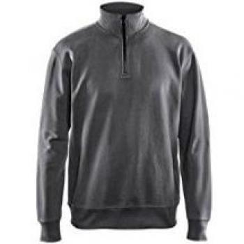 Blaklader Grey Zip Collar Work Sweatshirt Size S