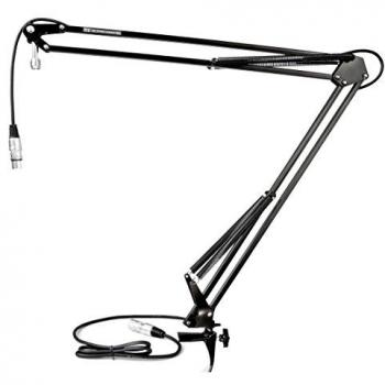 TIE Studio Pro Flexible Microphone Stand with 360° Adjustment and 2.5m XLR Cable, Black