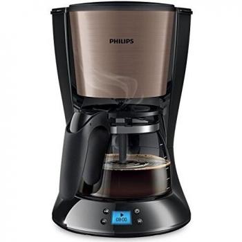Philips HD7459 Aroma Swirl – Cafetera de filtro, programable, pulida, 10 a 15 tazas, 1000 W Champagne/Inox
