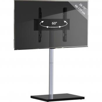 Soporte Universal para TV VESA Nalano - Aluminio y Madera, Medidas: 100 x 60 x 45 cm, Color Negro/Silver
