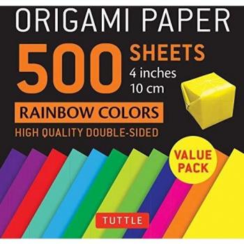 Origami Paper 500 sheets Rainbow Colors 4
