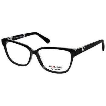 Polar 905 77 Armazones para Mujer Negros, Lentes Recetados Para Mujer Negros, Gafas Recetadas para Mujer Negras