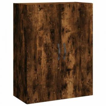 Armario de pared madera ingeniería roble ahumado 69,5x34x90 cm Mueble de Almacenaje de Salón con Puertas y Cajón, Buffet para salón Moderno, Armario Auxiliar, Armario de