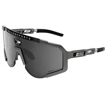 Gafas de sol Scicon Aeroscope Crystal gris con lente multiespejada gris, polarizadas