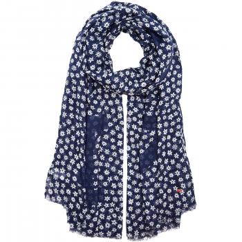 Tommy Hilfiger Floral Hilfiger Scarf, Polo para Mujer, Rosa