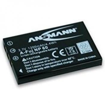 Ansmann 5022273/05 - A-Fuj NP 60 Li-Ion, batería 3,7V/1200mAh para cámara digital de fotos Fuji