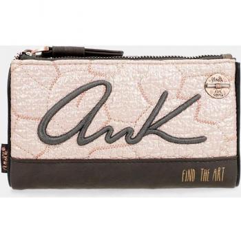 Anekke Shoen Cartera Grande Acolchada Multicolor con Solapa y Cremallera, Billetero Sintético 37739-907, Monedero con Múltiples Ranuras para Tarjetas