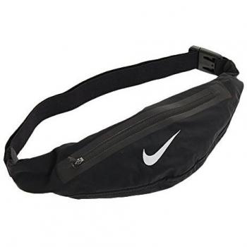 Nike Angled Waistpack - Riñonera para Adultos, Color Negro y Plateado