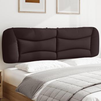 Cabecero de cama acolchado de tela marrón oscuro 180 cm