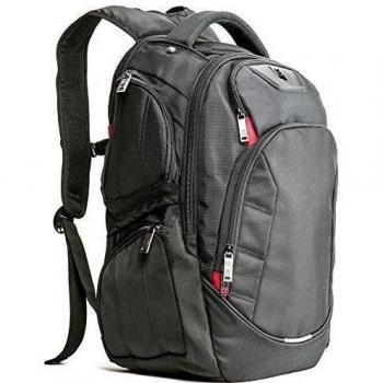 Evecase Mochila para Ordenador Portátil de 15,6 pulgadas, Bolsa para Portátil con Multi-Función, Negro