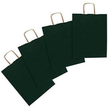 Grafoplás 60321020 Kraft Bolsas con Asa Rizada, 90 g, Verde, Mini