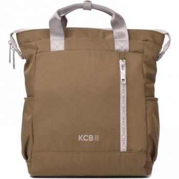Mochila mediana de mujer en color kaki con cremallera