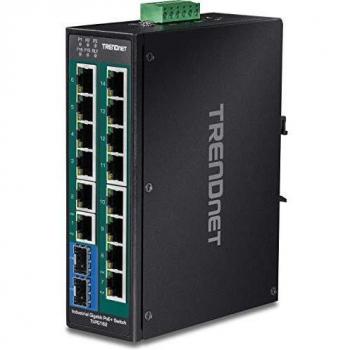 Trendnet TI-PG162 16-Port Industrial Unmanaged Gigabit Ethernet PoE+ Switch