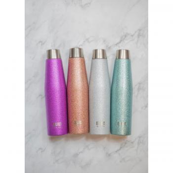 Botella Termo Antigoteo Hermética 100% Reusable y Libre de BPA de Acero Inoxidable 18/10 540ml Rosa Dorado Brillante