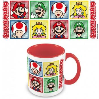 Taza Super Mario Bros Personajes Nintendo Cerámica 320 mls