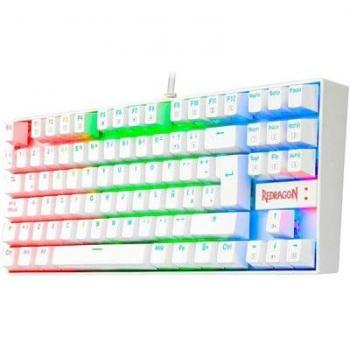 Teclado Mecánico TKL RGB Redragon K552 Kumara Blanco con Switch Azul