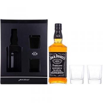 Jack Daniel's Tennessee Whiskey 40% Vol. 0,7l in Giftbox with Rocking glasses