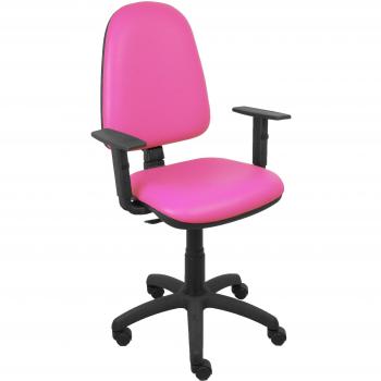 Silla de Oficina Rosa Ergonómica con Brazos Ajustables