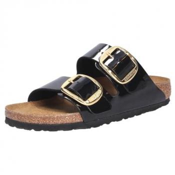 Birkenstock Arizona Big Buckle Flat Sandals for Women - Black Size 40