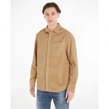 Tommy Jeans - Camisa de pana de hombre con bolsillo delantero relaxed fit