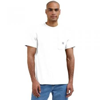 Camiseta de Manga Corta Lee Workwear Pocket Tee para Hombre, Color Blanco (Crudo), Talla M