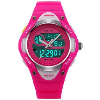 Sencee - Reloj de muñeca digital multifunciones, hecho de cuarzo resistente al agua, color rosa