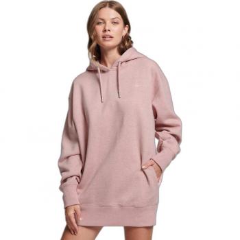 Superdry Women's Vintage Logo Embroidered Sweat Dress, Soft Pink Marl, XS/S