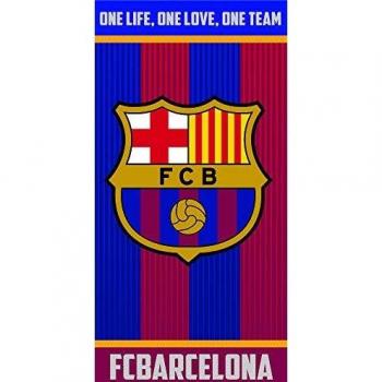 Fc Barcelona Toalla 100% Algodón, Azulgrana 70 x 140 cm