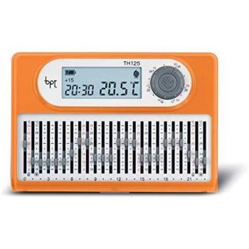 Cronotermostato Digital Programable Diario BPT TH/125 BB Blanco con Mascarilla Intercambiable