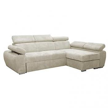 Sofá Rinconero Columbus 192 con Función de Descanso y Caja de Ropa de Cama, 255x170x85cm