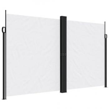 Toldo lateral retráctil 200x1000 cm Color Negro, Crema, Azul y Blanco