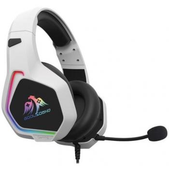 Coolsound G6 Auriculares Gaming con Micrófono - USB para Iluminación LED - Diadema Ajustable - Almohadillas Acolchadas - Controles en Cable - Cable de 2m - Compatible