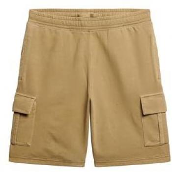 Pantalón Corto Cargo Superdry para Hombre con Pespuntes en Contraste Color Marrón, Talla L, Casual, Algodón